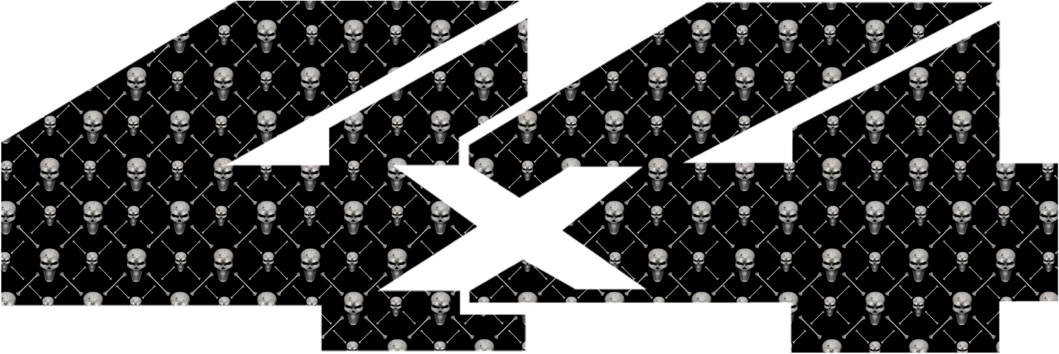 4x4 Skulls sticker