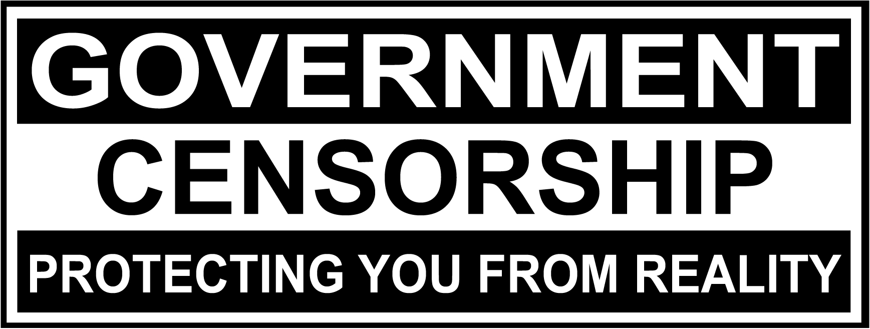 Government Censorship bumper sticker.